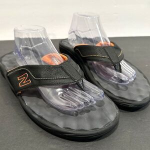 New Balance Minimus Vibram Sandals Mens Size 12 Black Orange Minimalist Thong NB